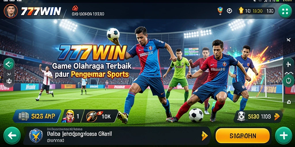 Screenshot gameplay <strong>777WIN</strong> menunjukkan aksi olahraga yang mendebarkan.