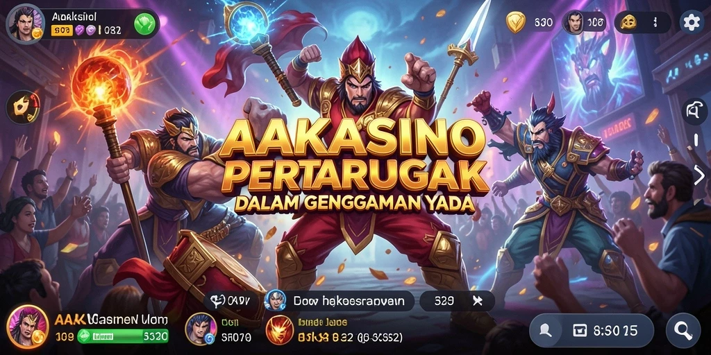 Gameplay AAKASINO yang intens dan mendebarkan dalam arena pertarungan.