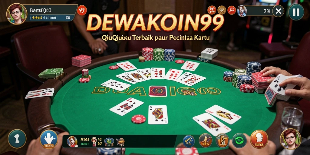 Tampilan menarik dari gameplay QiuQiu di DEWAKOIN99.