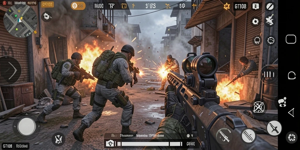 Tampilan gameplay GT108 yang mendebarkan dan penuh aksi TPS.