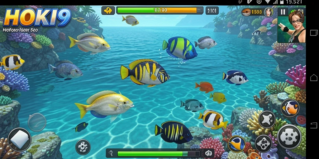 Tampilan gameplay HOKI9 dengan aksi tembak ikan yang seru.