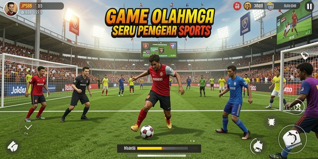 Screenshot JPS88 menampilkan aksi gameplay yang intens di lapangan olahraga.