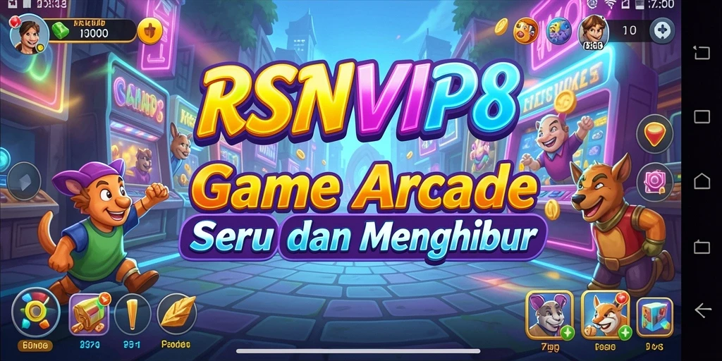 Tampilan seru gameplay RSNVIP8 dengan tantangan Arcade.
